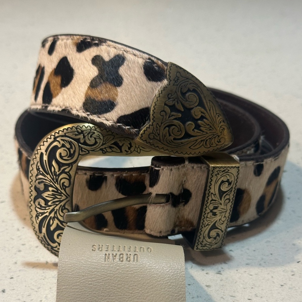 NWT Cheetah Western Belt with Ornate Buckle by Urban Outfitters